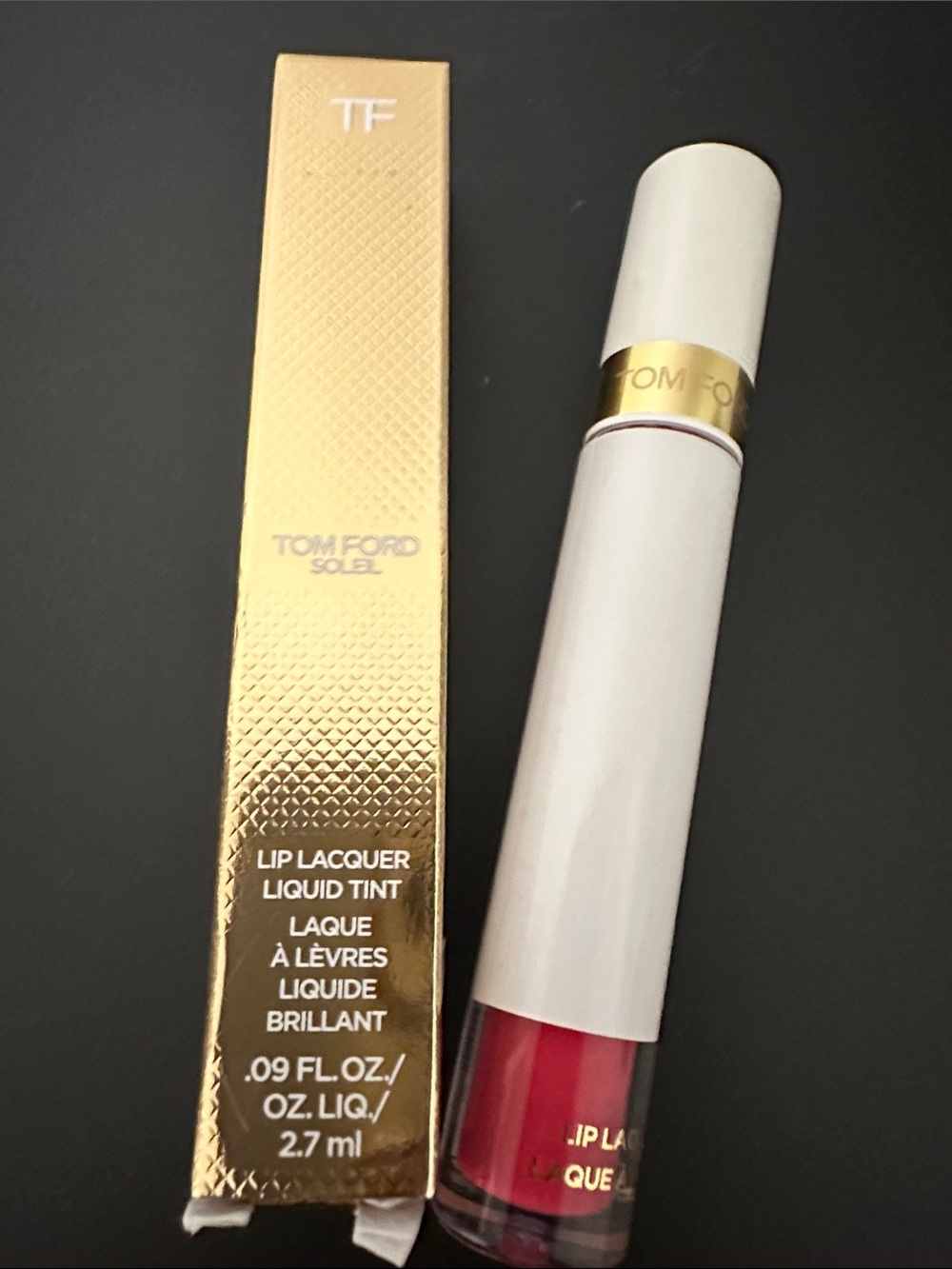 Tom Ford Soleil Lip Lacquer Liquid Tint - Color Exhibitionist. Deep Pink